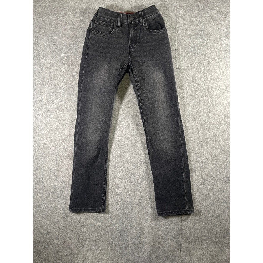 Levis 511 Slim Fit Jeans Washed Black Denim Kids Size 10 Regular 5-Pocket Pants